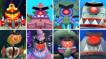 SpongeBob Truth Or Square - All Bosses Comparison (DS vs. Wii)