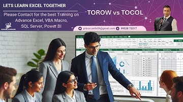 TOROW vs TOCOL - Excel 365 Functions