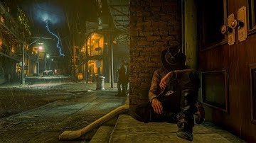 Long Nap During the Storm with Heavy Rain Sounds in Saint Denis/RDR2 ASMR Sleep