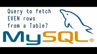Sql Query : Write a query to fetch only even rows from a table || how to select even rows in sql