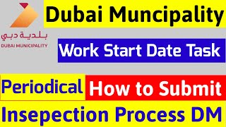 Periodical Inseprction Process Dubai Municipality/Work Start Dats Task Entered Online to DM System