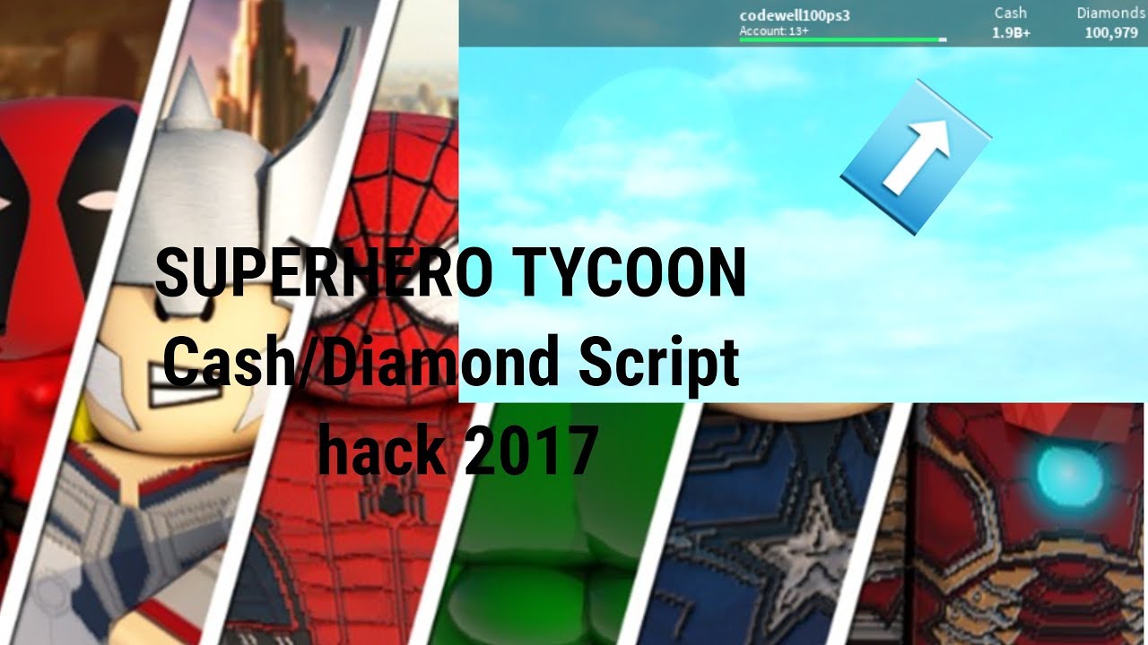 Roblox Superhero Tycoon Cash Diamond Script Hack 2017 Youtube