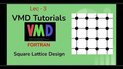 VMD Tutorial (Lec-3) Visualization of Square Lattice in VMD (FORTRAN code) ©