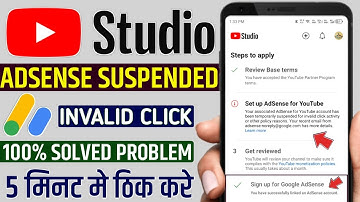 Your associated adsense for YouTube account is temporarily suspended invalid click activity or other
