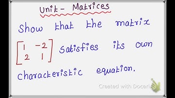 Cayley - Hamilton theorem // Unit - Matrices // Engineering Mathematics