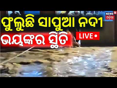 Live: ସାପୁଆ ନଦୀରେ ଭୟଙ୍କର ସ୍ଥିତି | Odisha Flood News |Sapua River Flood |Fire Team Rescue In Athagarh