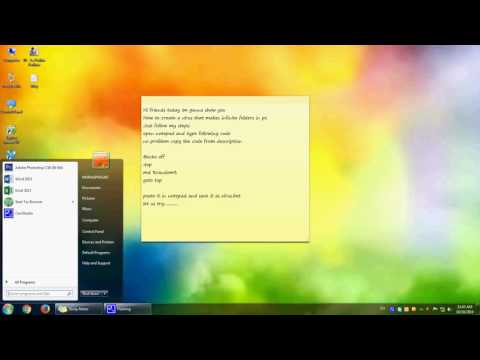 How to create a virus that makes infinite folders in pc