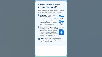 Azure Storage  - Access Keys and Shared Access Signature #azure #mvpbuzz #interviewquestions