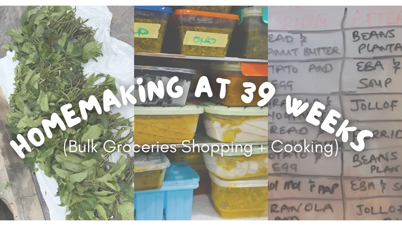 HOMEMAKING AT 39 WEEKS PREGNANT🤰🏽| Bulk Foodstuffs Restock, Bulk Cooking + Homemade Tomato Paste.
