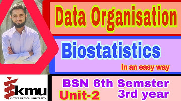 Organization of Data in diagrams & tables{biostatistics}(unit-2) BSN 6th sem/3rd Year Urdu/Hindi/Eng