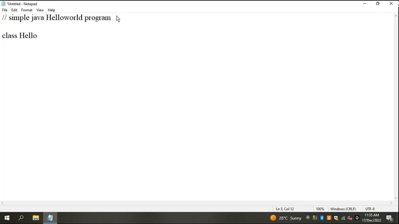 Simple HelloWorld Java program - YouTube
