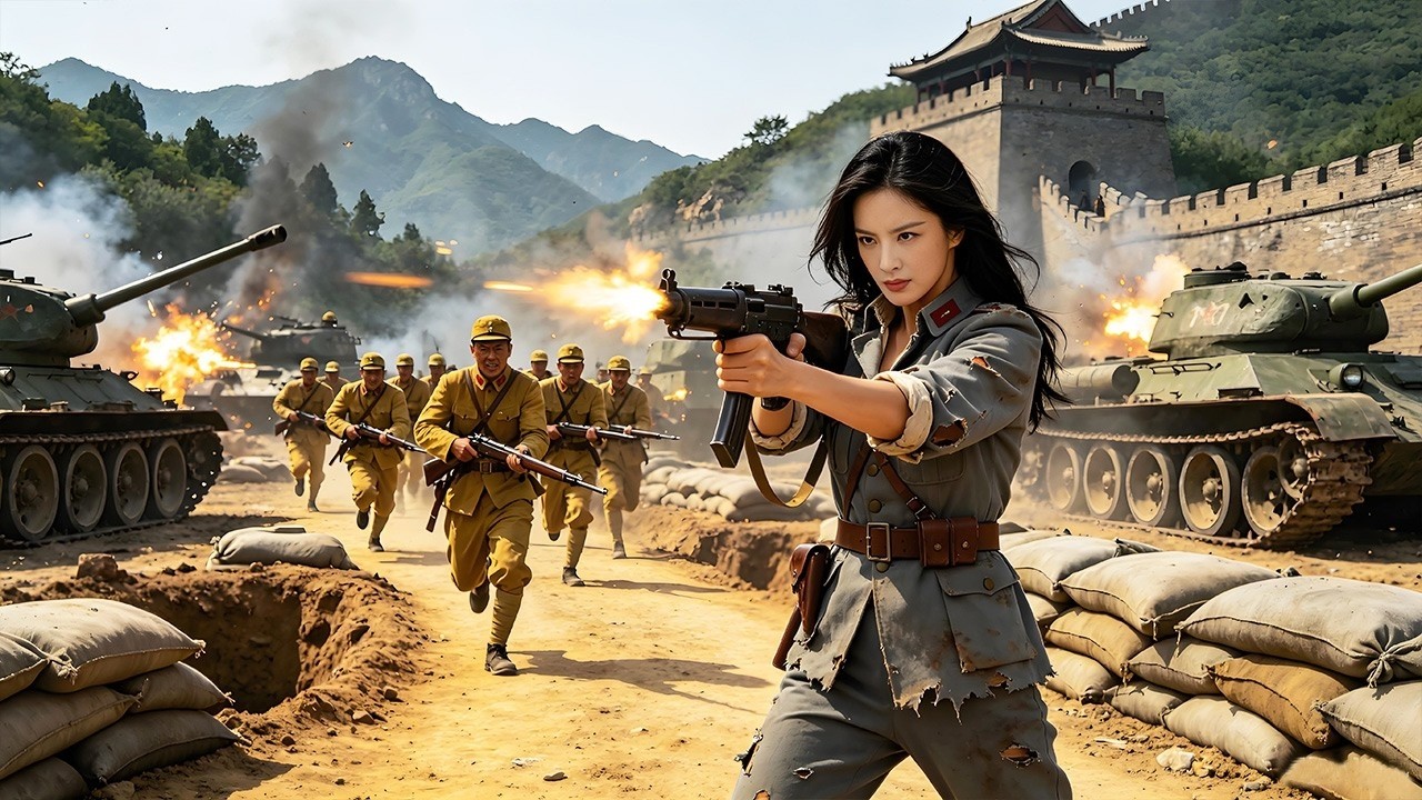 Japanese troops terrorize a village, unaware the villagers are