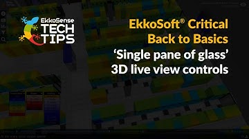 EkkoSoft® Critical Back to Basics ‘Single pane of glass’ 3D live view controls