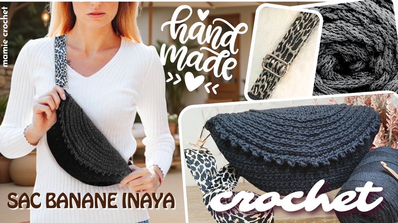 😱🩷 SAC BANANE INAYA AU CROCHET SANS FERMETURE ECLAIR, FACILE, RAPIDE + ECONOMIQUE 😃😘🌟  @MamieCrochet