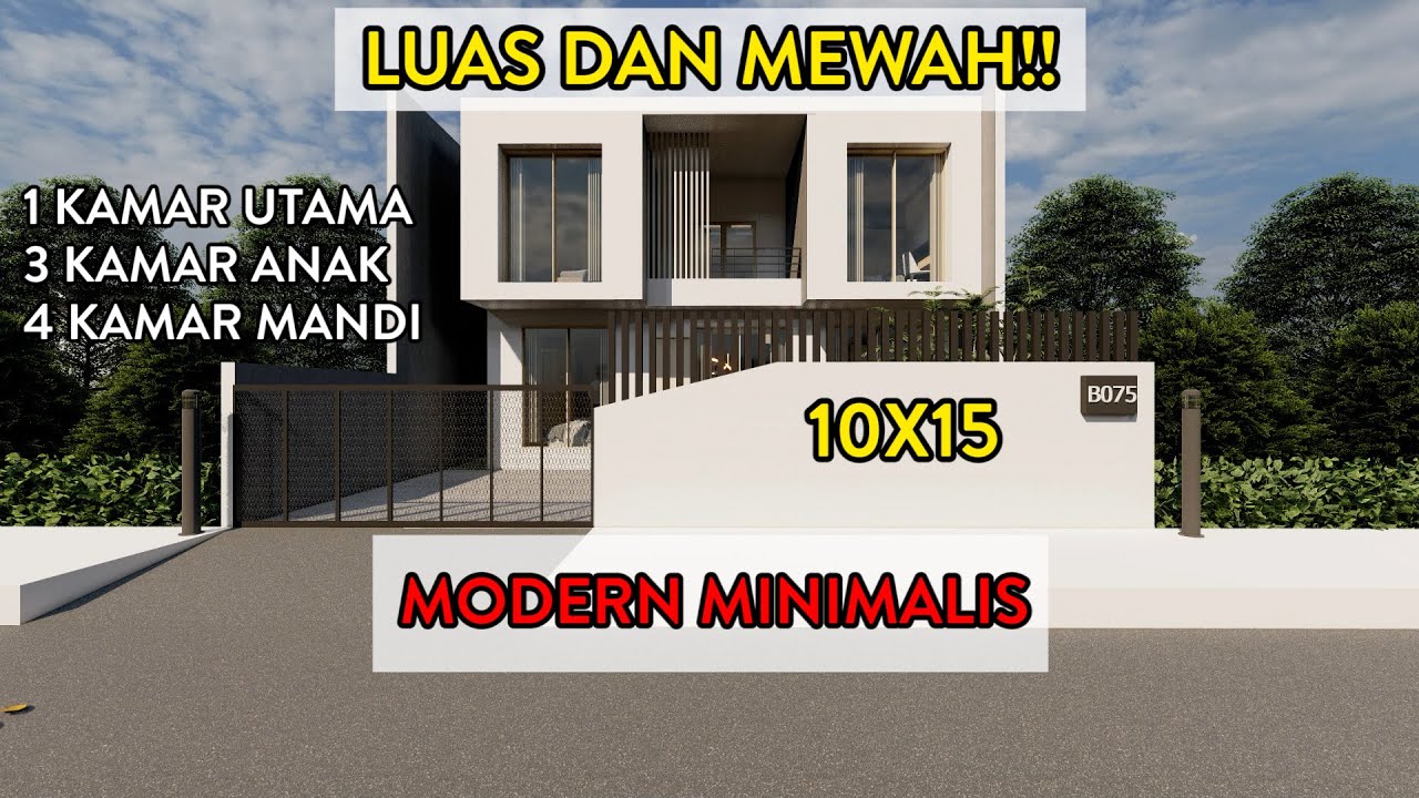 Jual DESAIN RUMAH KONSEP MODERN MINIMALIS 10X15 2 LANTAI Kota Tangerang Detail Rumah Tokopedia