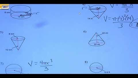 Kuta software pre algebra volume of cylinders cones and spheres answer key