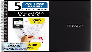 Five Star Spiral Notebook + Study App 5 Subject College Ruled Paper Review