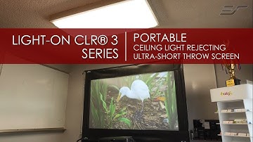 Elite Screens Light-On CLR® 3 Portable Ceiling Light Rejecting UST Projector Screen