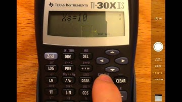 Mean and Standard Deviation on the TI-30XIIS