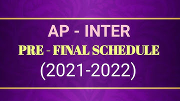 AP INTER PREFINAL EXAMS TIMETABLE //2022 PREFINAL EXAM SCHEDULE @DRPUSAPATIRAVIKANTHAREDDY