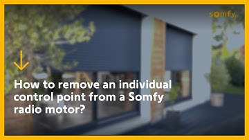 How to remove an individual control point from a Somfy radio motor?