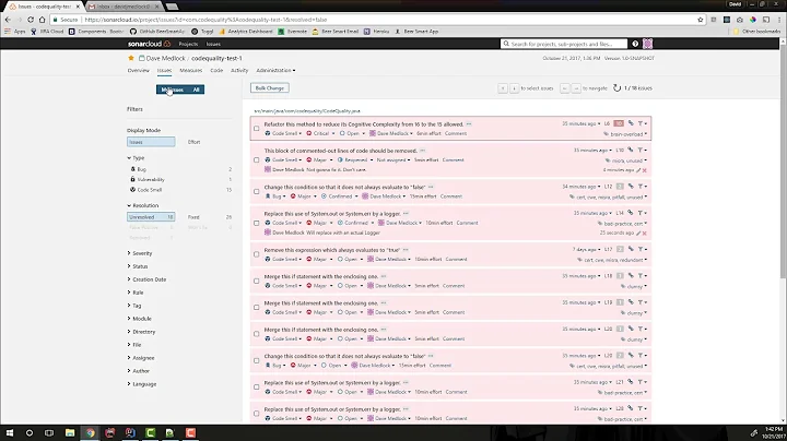 Automate Code Quality Course: 08.2 Assigning Issues in SonarQube