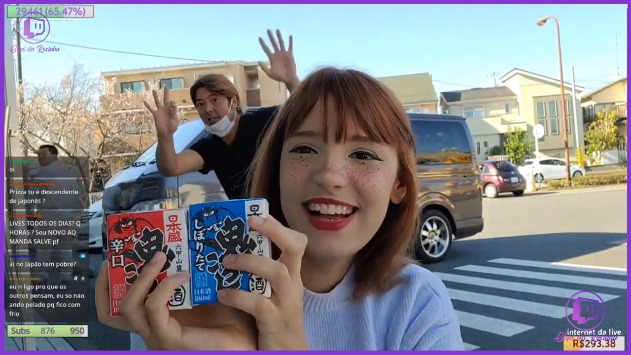 O JAPONÊS DEU ÁLCOOL PRA PRIZZA | Clips da Roxinha