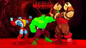 Marvel VS Capcom 2 - Colossus/Hulk/Juggernaut - Expert Difficulty Playthrough