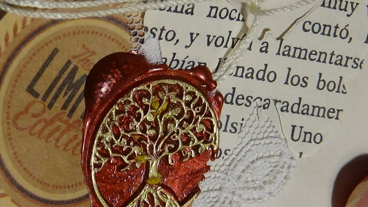 Relaxing wax seal card with dry flowers - YouTube
