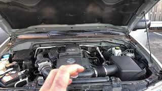 Nissan Frontier - How to check oil