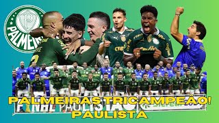 TRICAMPEÃO! PALMEIRAS VIRA OUTRA FINAL, BATE O SANTOS E CONQUISTA O PAULISTÃO 2024.