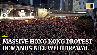 Subscribe to our channel for free here: https://sc.mp/subscribe-
nearly 2 million protesters flood the streets of hong kong.
unsatisfied with ...