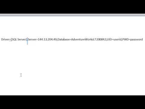 Making Data Connection to SQL Server using Dreamweaver CS6 and a connection string.