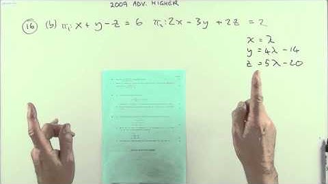 2009 SQA Advanced Higher Maths no.16   Gaussian elimination