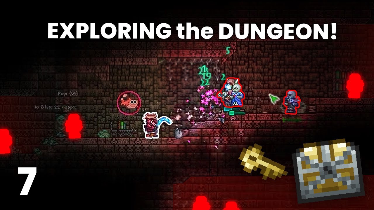 Terraria - EXPLORING the DUNGEON! [7] - YouTube