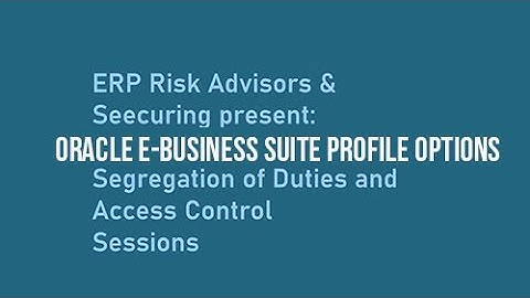 Profile Options and SQL Injection Risks in Oracle E-Business Suite