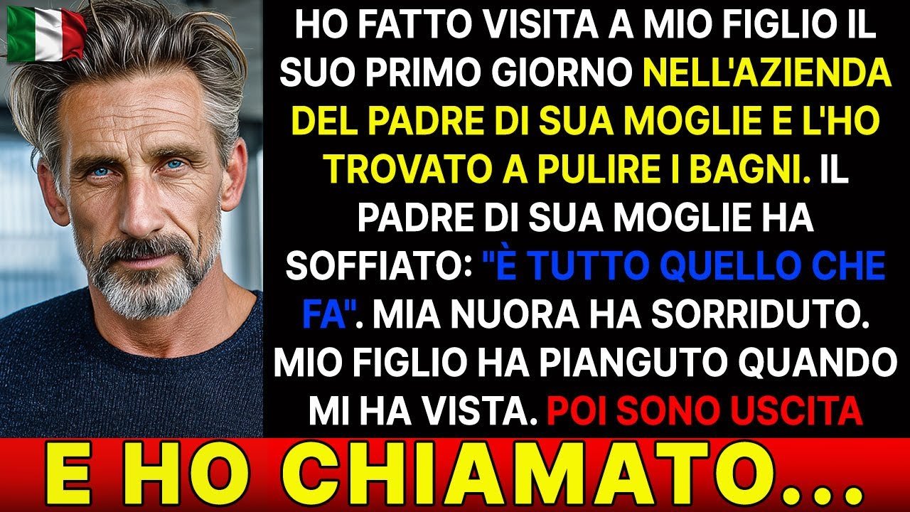 Ho trovato mio figlio a pulire i bagni… Suo suocero ha riso “È tutto ciò che sa fare”  Così io…