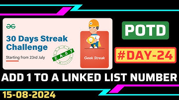 Add 1 to a Linked List Number | Problem of the Day | GeeksforGeeks |gfg potd |30 Days POTD Challenge