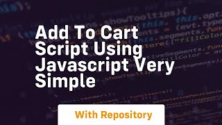 Add to cart script using javascript very simple