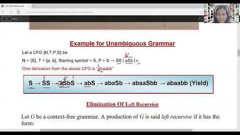 Elimination of Ambiguity,  Left Factoring and Left Recursion