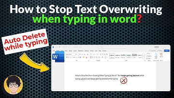 Stop text overwriting when typing in word  | Stop Text from Overwriting Itself When Typing