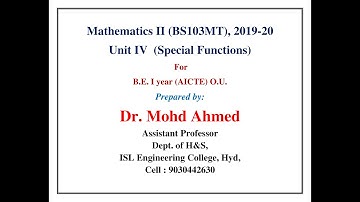 M2 Unit 4 Special Functions(Part 4), Ordinary point, Power series method, Legendre