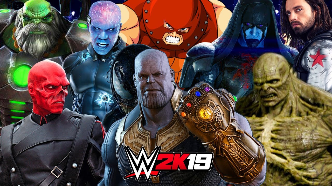 MARVEL VILLAINS Royal Rumble | WWE 2K19 Royal Rumble with Thanos, Venom, Kang, Magneto