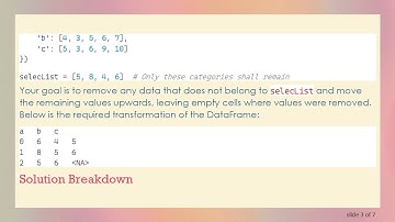 How to Remove Values from a Pandas DataFrame and Shift Remaining Upwards
