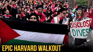 Harvard Students Stage EPIC Commencement Walkout screenshot 1