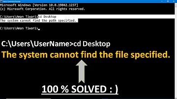 How to Solved System Cannot Find The Path Specified In Windows 10 ||  Cd Desktop command not working