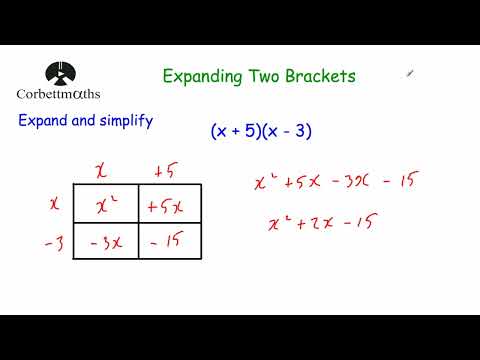 Expanding Two Brackets using a Grid - Corbettmaths
