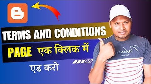 How To Create Terms and Conditions Page For Blogger | Terms and Conditions Page Kaise Banaye