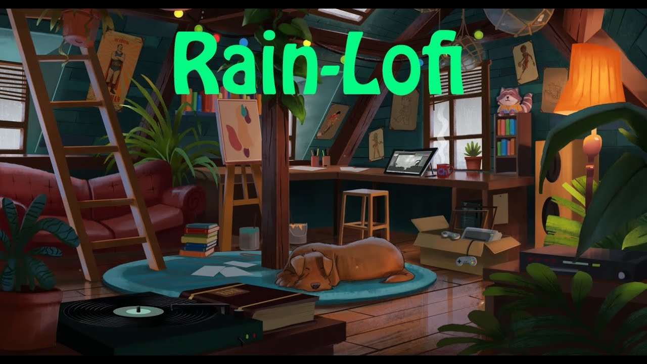 Warm Room, Rain Outside, Lofi-Music • Deep Focus Ambience