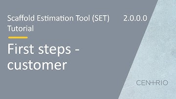Scaffold Estimation Tool (SET) Standalone | First steps (customer)